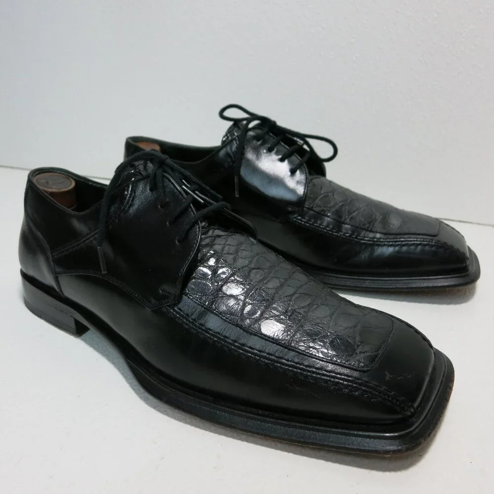 Bachrach Genuine Crocodile Leather Dress Oxfords Men's Footwear Shoes 8 - 8.5 M